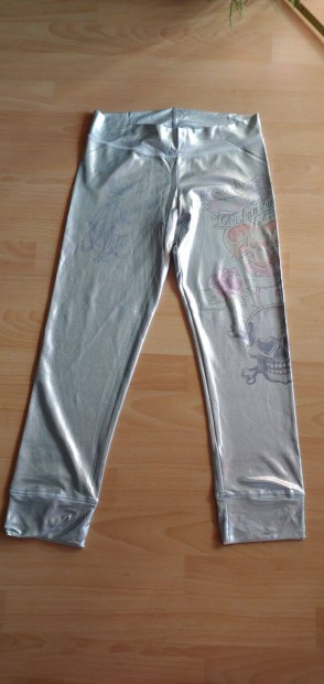 Christian Audigier leggings ezüst elasztikus nadrág
