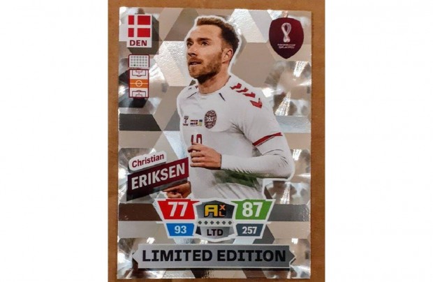 Christian Eriksen Dnia XXL Limited Edition focis krtya Qatar 2022