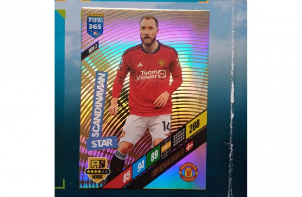 Christian Eriksen Panini Fifa 365 2024 Scandinavian Star kártya