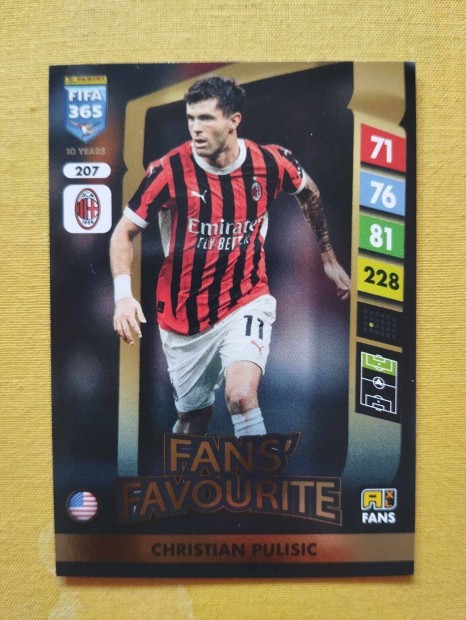 Christian Pulisic (AC Milan) FIFA 365 2025 Fans Favourite focis krtya