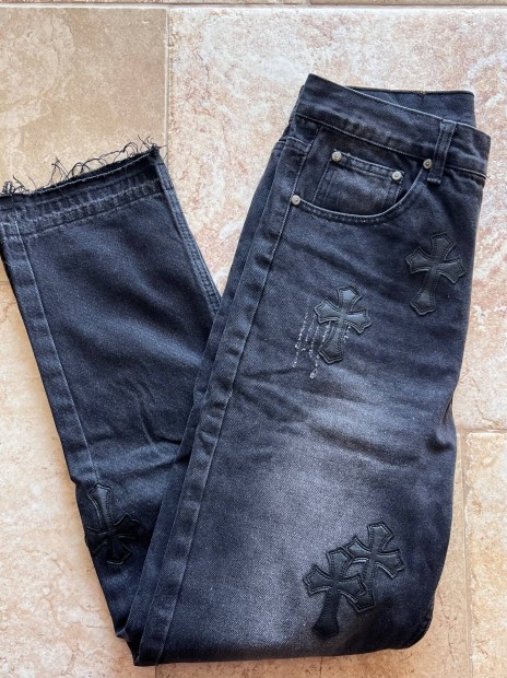 Chrome Hearts Levis farmer fekete