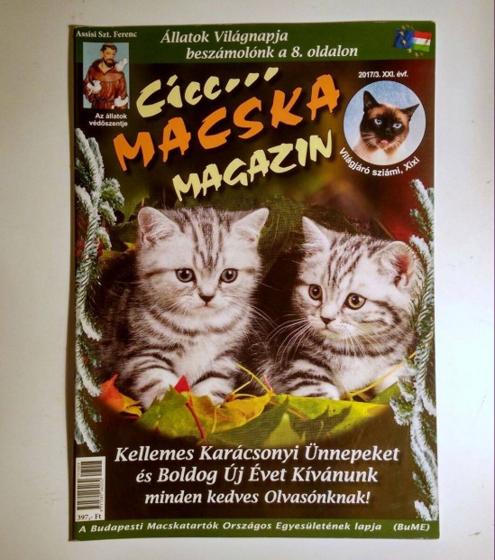 Cicc Macska Magazin 2017/3 (poszterral) 7kp+tartalom