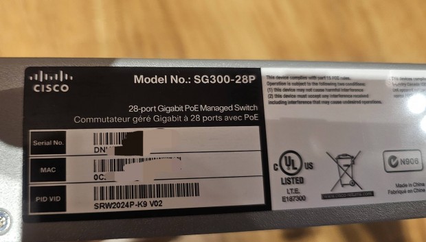 Cicso 24 portos POE switch elad