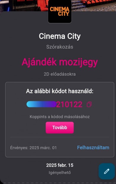 Cinemacity Ajndkjegyek Flron