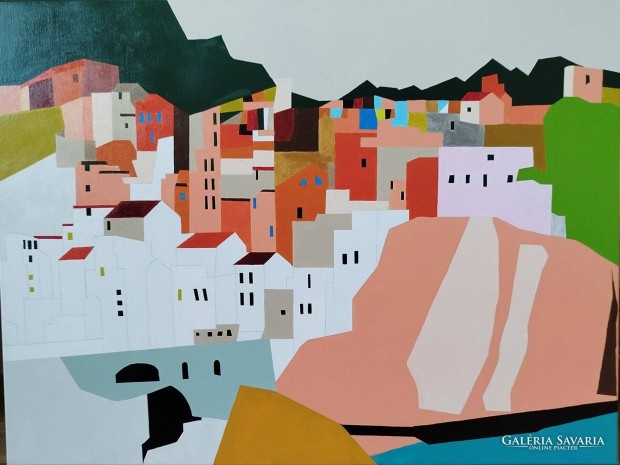 Cinque terre - 60x80 cm-es akril festmny