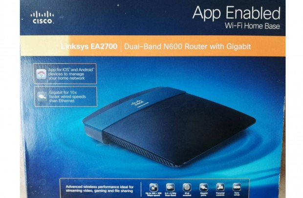 Cisco Linksys EA 2700 wireless gigabites router dobozban