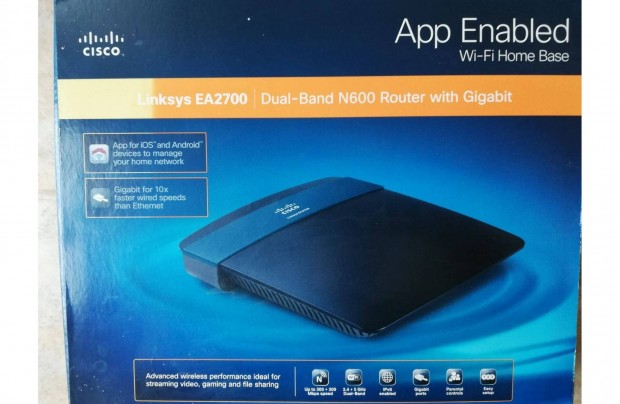 Cisco Linksys EA 2700 wireless gigabites router dobozban