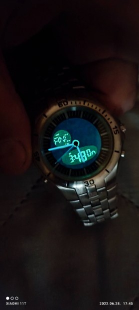 Citizen Marinaut ana-digi chronograph World Time. Zafír. Acél. Posta