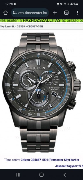 Citizen Promaster Sky frfi karra