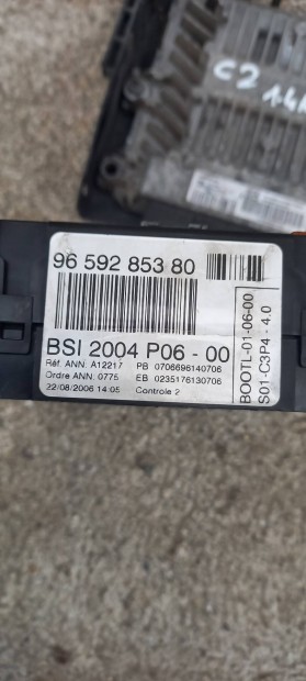 Citroën c2 1.4 hdi motorvezérlő immo bsi kulcs