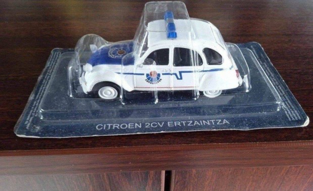 Citroen 2CV Ertzaintza Spanyol rendr kisauto modell 1/43 Elad