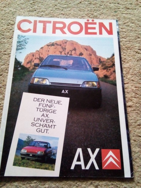 Citroen AX (1987) prospektus, katalgus.