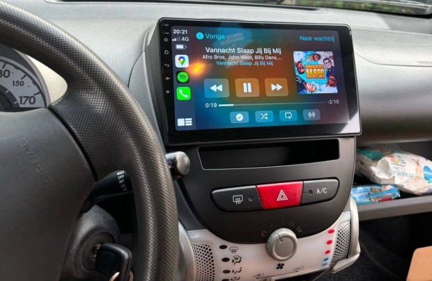 Citroen C1 Android Rádió Multimédia Kijelző Navigáció Carplay Hifi GPS