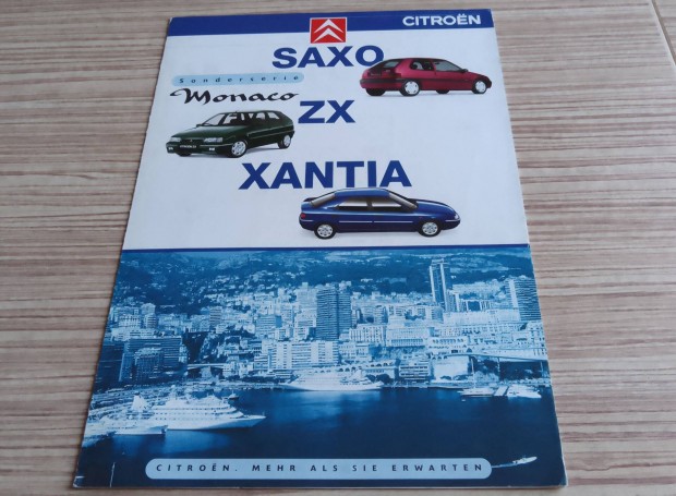 Citroen Monaco (1997) Saxo, Zx, Xantia prospektus, katalgus.