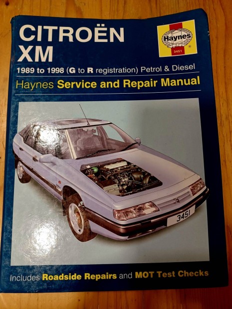 Citroen XM Kziknyv, Service and Repair Manual