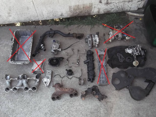 Citroen, Peugeot 1,9D megmaradt motoralkatrszek