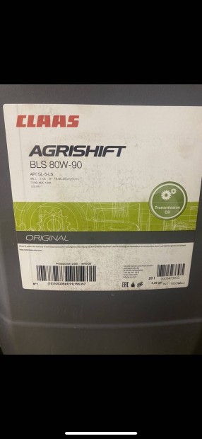 Claas Agrishift BLS,MT 80W-90 hajtmolaj 20 literes