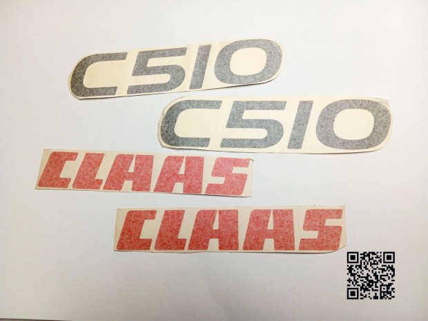 Claas C510 utngyrtott matrica kszlet (levon)