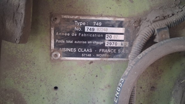 Claas rollant 240 kr blz ptkocsi 