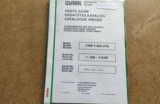 Clark C 500Y 685 LPG targonca alkatr�szkatal�gus