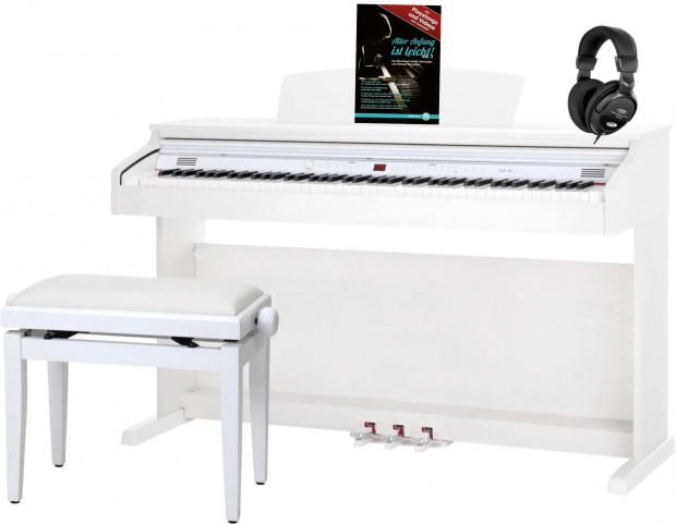 Classic Cantabile DP-50 WM Digitális Zongora Fehér Matt Készlet Pad