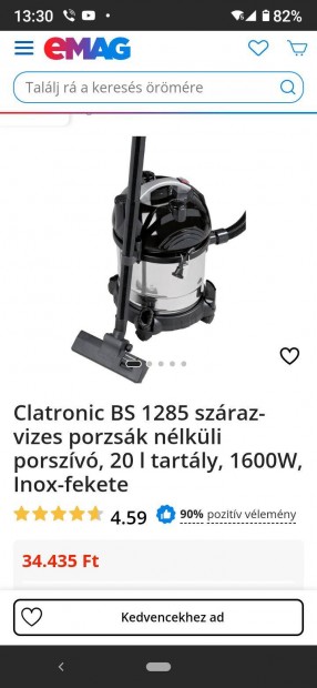 Clatronic BS 1285 szraz-vizes porzsk nlkli porszv elad