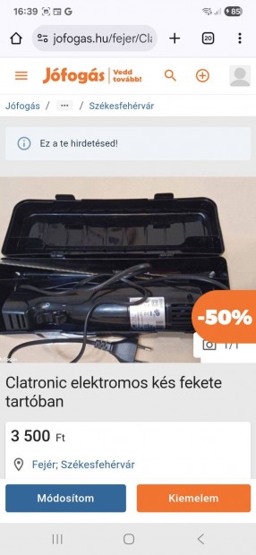Clatronic elektromos kés tartóban