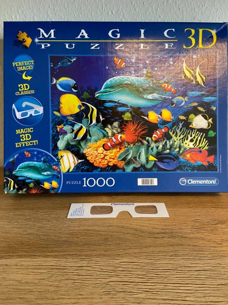 Clementoni 1000 db delfin s ztony + 3D puzzle szemveg