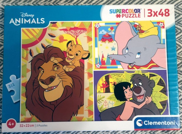 Clementoni 3x48 db-os Supercolor puzzle - Disney kid