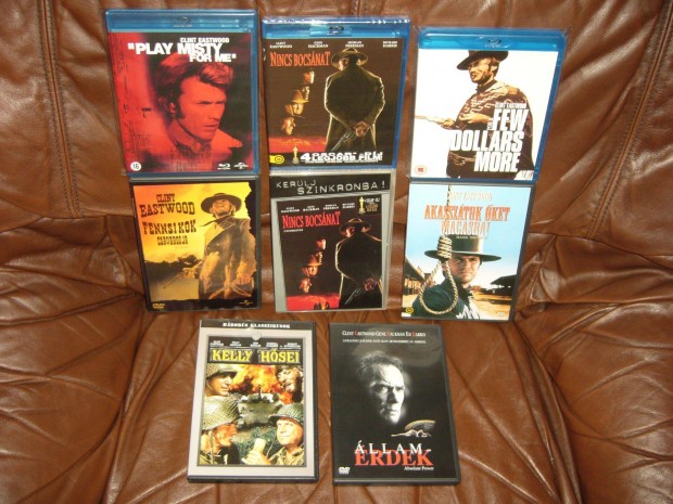 Clint Eastwood dvd , Blu-ray filmek .Cserlhetk Blu-ray filmekre
