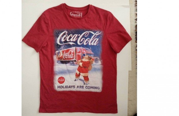 Coca Cola Holidays are coming piros szn pl, "M" medium mretben