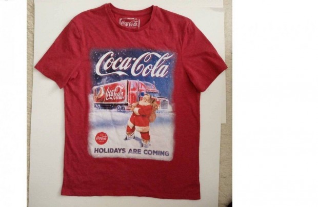 Coca Cola Holidays are coming piros szn pl, "M" medium mretben