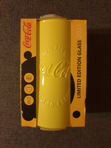 Coca-Cola Limited Edition Yellow McDonald's Collection Galss vegpohr