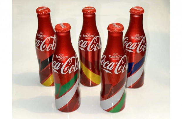 Coca-Cola alu palack 5 db UEFA Euro 2016 Coca Cola alumínium fém