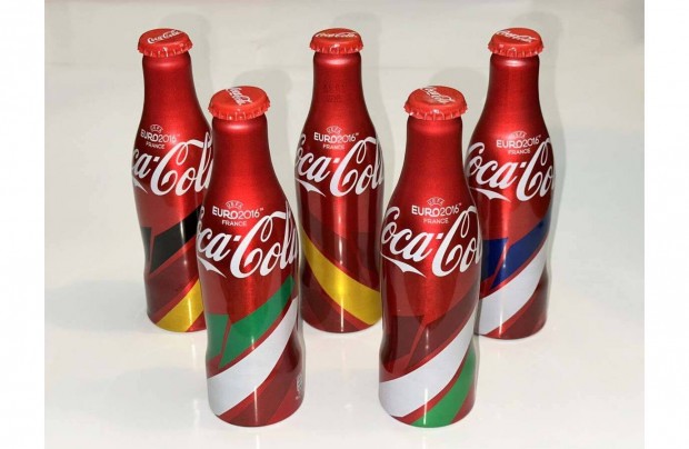 Coca-Cola alu palack 5db UEFA Euro 2016 Coca Cola alumnium fmpalack