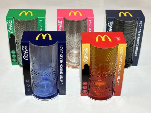 Coca-Cola veg pohr 5 db 2024 Mcdonalds Limited Edition Coca Cola