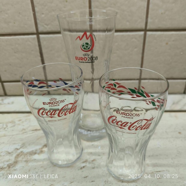 Coca cola pohár 2+1 db eladó!EURO2016 EURO2008