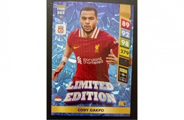 Cody Gakpo Liverpool Limited Edition focis krtya Panini FIFA 365 2025