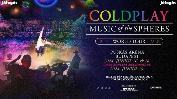 Coldplay Music Of The Spheres World Tour Jegyek 2024. jnius 16. s 18