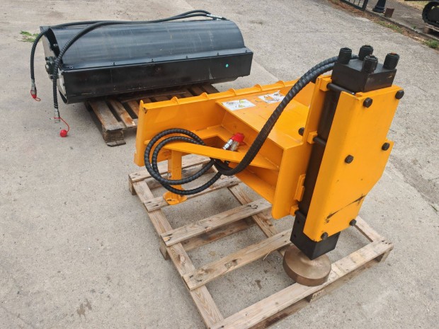 Cölöp verő hidraulikus oszlopverő Bobcat JCB CAT rakodógép