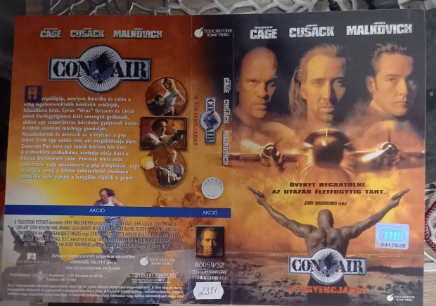 Con air - Fegyencjárat - akció vhs - nagytok
