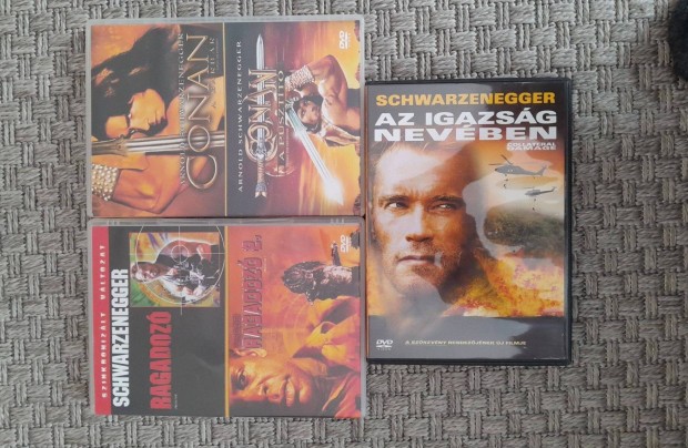 Conan + Predator + Az igazsag neveben Schwarzenegger DVD egybe