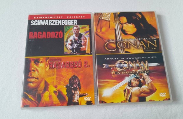 Conan a barbar + psztit + Predator Ragadoz 1 2 dvd egybe