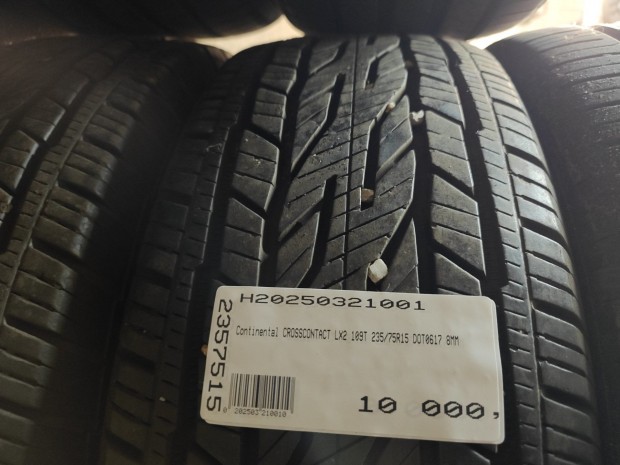 Continental CROSSCONTACT LX2 109T 235/75R15 DOT0617 8MM Használt