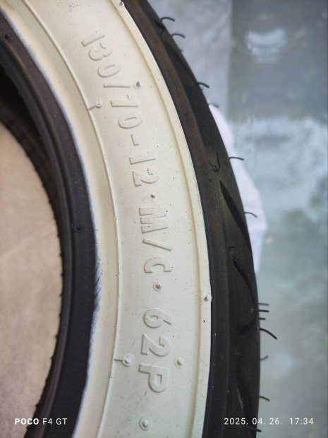 Continental Conti Twist fehér szélű 130/70 12