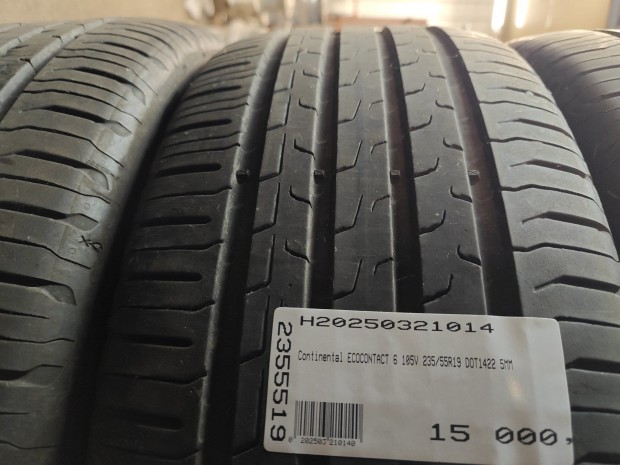 Continental ECOCONTACT 6 105V 235/55R19 DOT1422 5MM Használt