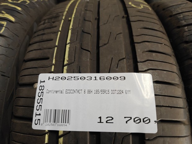 Continental ECOCONTACT 6 86H 185/55R15 DOT1224 6MM HASZNÁLT GUMI H