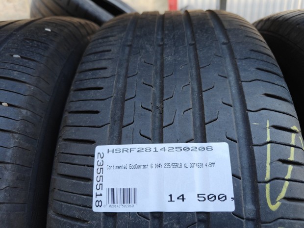 Continental EcoContact 6 104Y 235/55R18 XL DOT4820 4,5MM HASZNÁLT