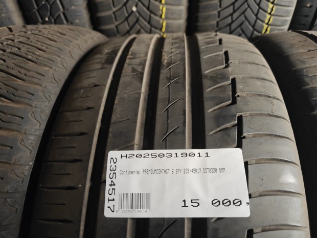 Continental PREMIUMCONTACT 6 97Y 235/45R17 DOT0320 5MM HASZNÁLT
