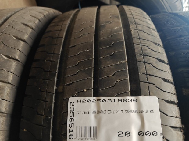 Continental VAN CONTACT ECO 115/113R 235/65R16C DOT4119 6MM HASZNÁLT